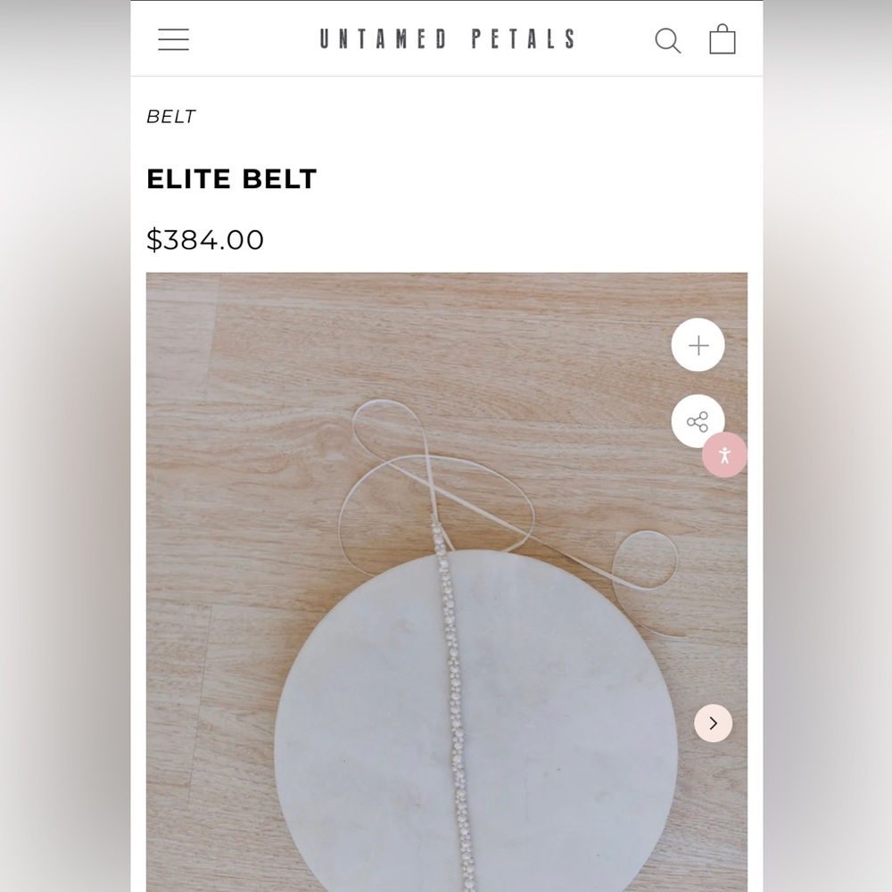 Elite pearl belt by Untamed Petals